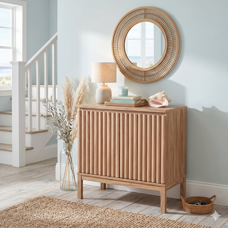 Marteen Cabinet Fluted Door, Terra Oak