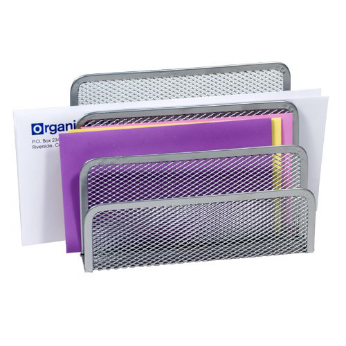 3 Slot Mesh Letters and Documents File Organizer