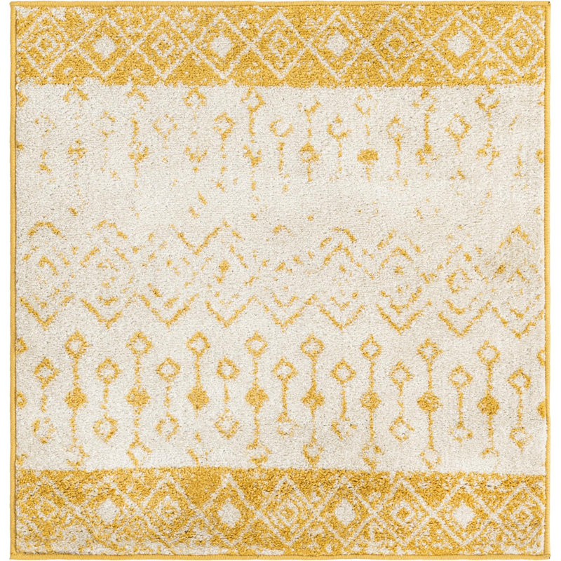 Abstract Indoor Rug, Square 3'3"