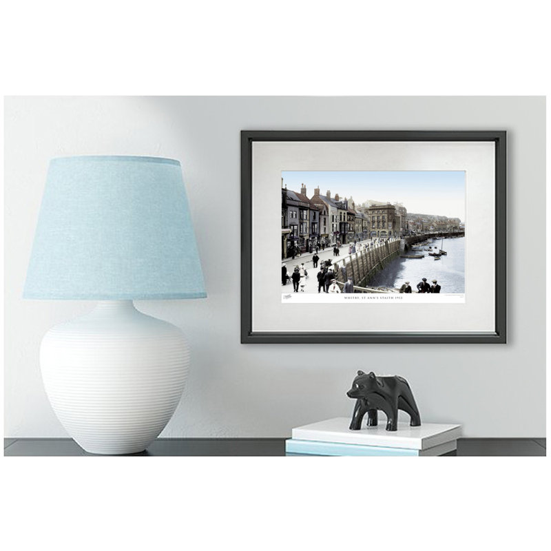 Whitby, St Ann's Staith 1913 by Francis Frith - Single Picture Frame Print, 40cm H x 50cm W x 2.3cm D