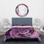 Rose et spirale mauve - ensemble de housse de couette moderne - microfibre de polyester-66399561