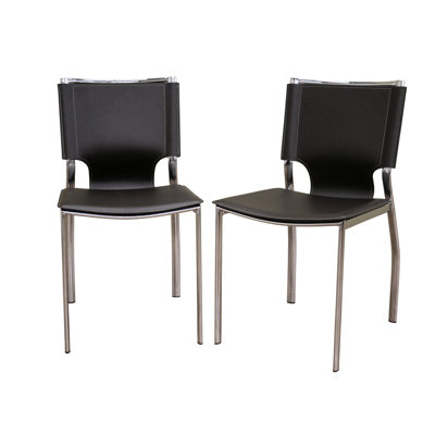 18.11'' H Faux Leather Upholstered Parsons Chair
