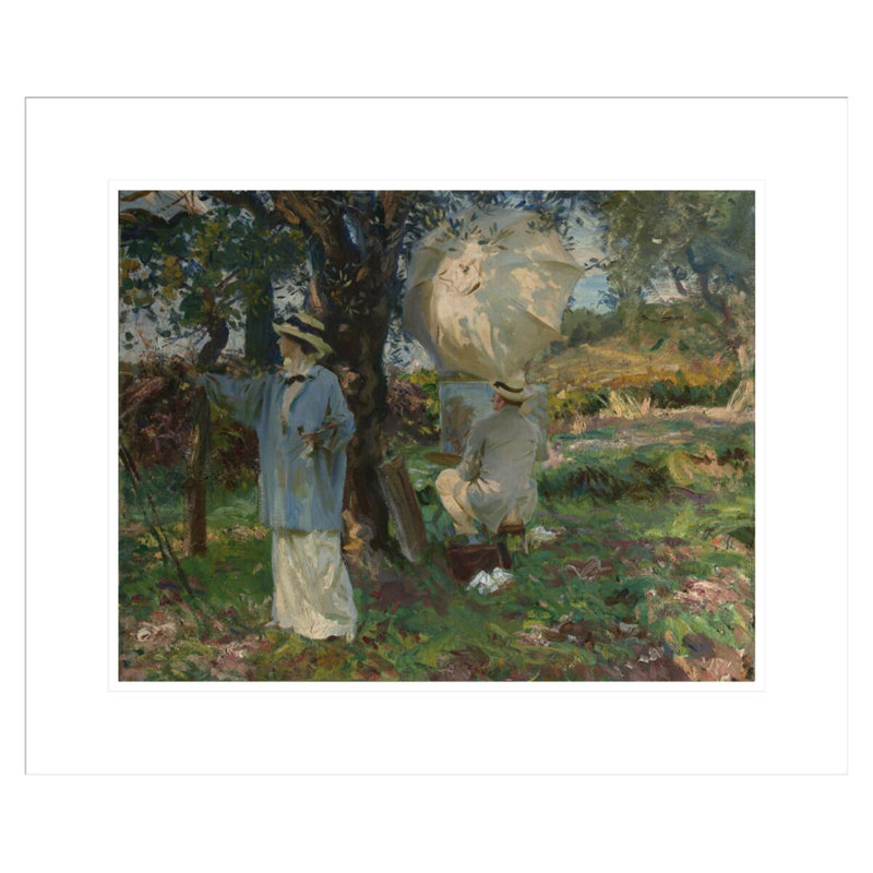 «The Sketchers» par John Singer Sargent, impression giclée sur cadre, H 17,75 po x l 21,28 po