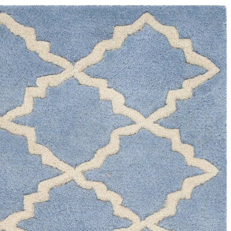 Carolene Hand Tufted Wool Geometric Rug, Square 9'