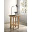 Table de bout ronde en bois avec étagère en chêne clair Ottowa-794206503