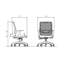 Chaise de travail ergonomique en filet Vektor avec hauteur réglable, accoudoirs 3D, soutien lombaire-51570177
