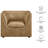 Dunkley Curved Back Vegan Leather Armchair In Toast-877701558