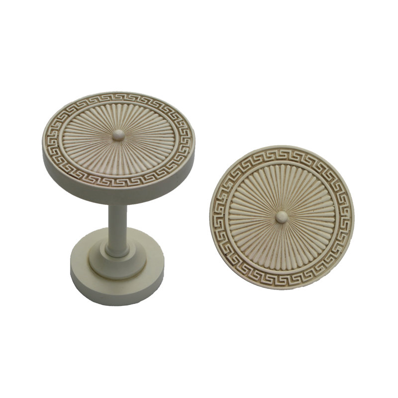 Ivory Resin Medallion Curtain Holdback