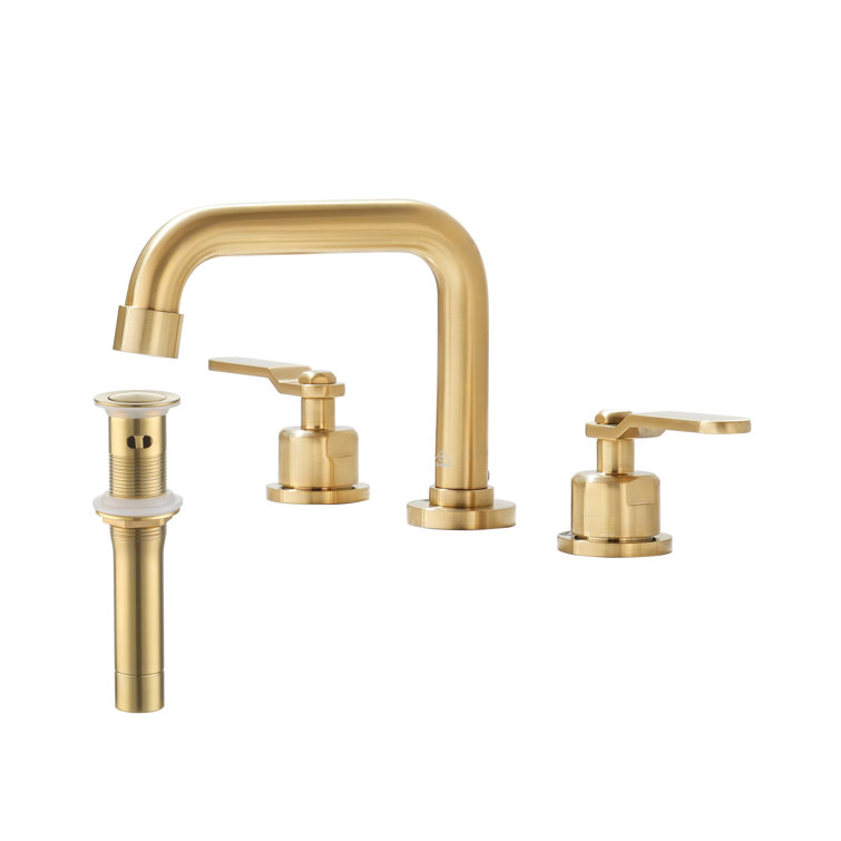 Widespread 2-handle Bathroom Faucet with Drain Assembly