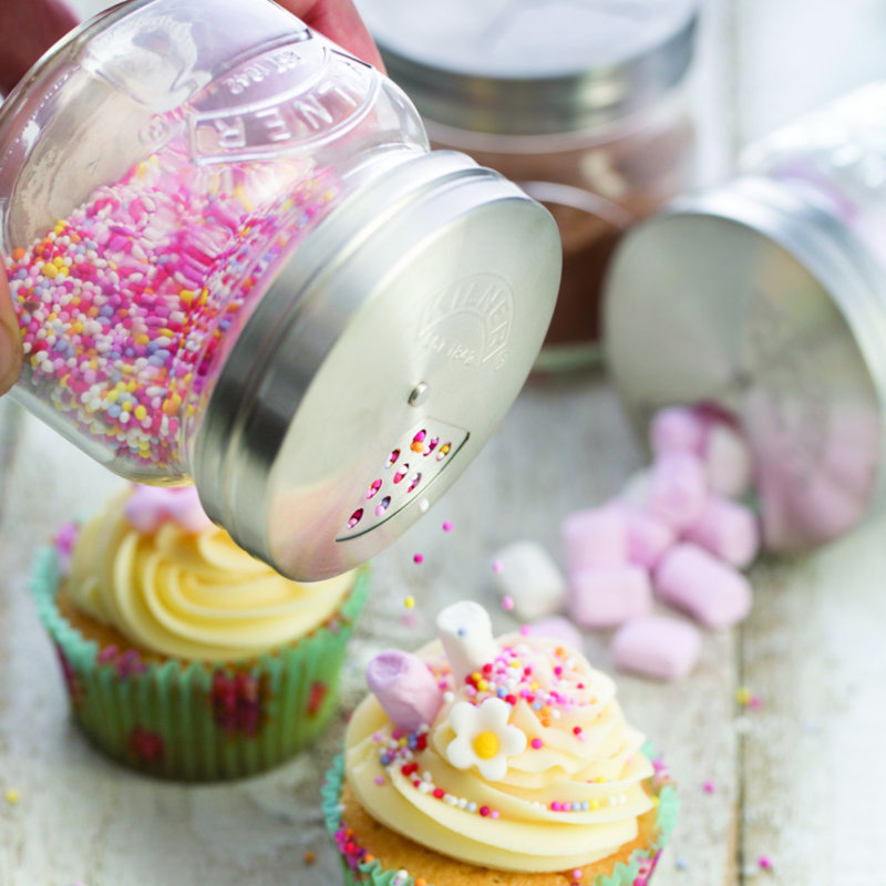 Pot de rangement Kilner avec couvercle Shaker - ensemble de 4