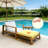 Acacia Wood All-weather Outdoor Lounge Set, Chair & Ottoman With Removable 18d Foam Cushions, Included Side Table, For Patios Balconies Gardens Poolside-1947606153