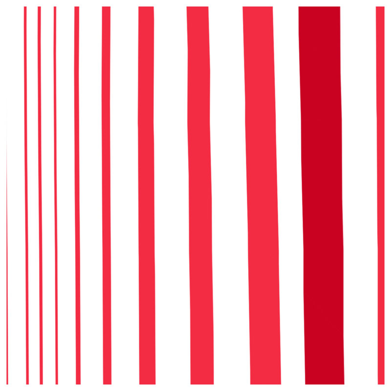Coussins décoratifs à rayures rouges et blanches, 14 X 14 pouces