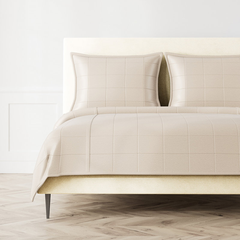 Stria Coverlet, Pumice, Queen Coverlet