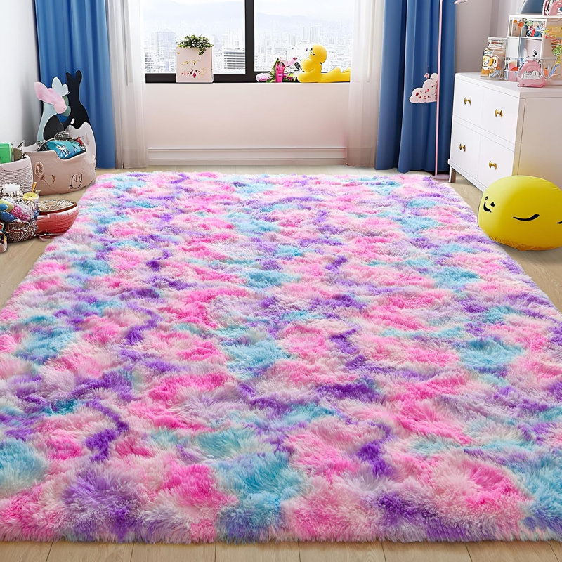 Tapis à poils longs Radyn, Coloré, Rectangulaire 8 pi x 10 pi