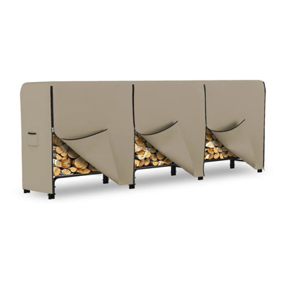 Heavy Duty Waterproof Outdoor Firewood Cover, All Weather Protection UV Resistant Wood Rack Cover