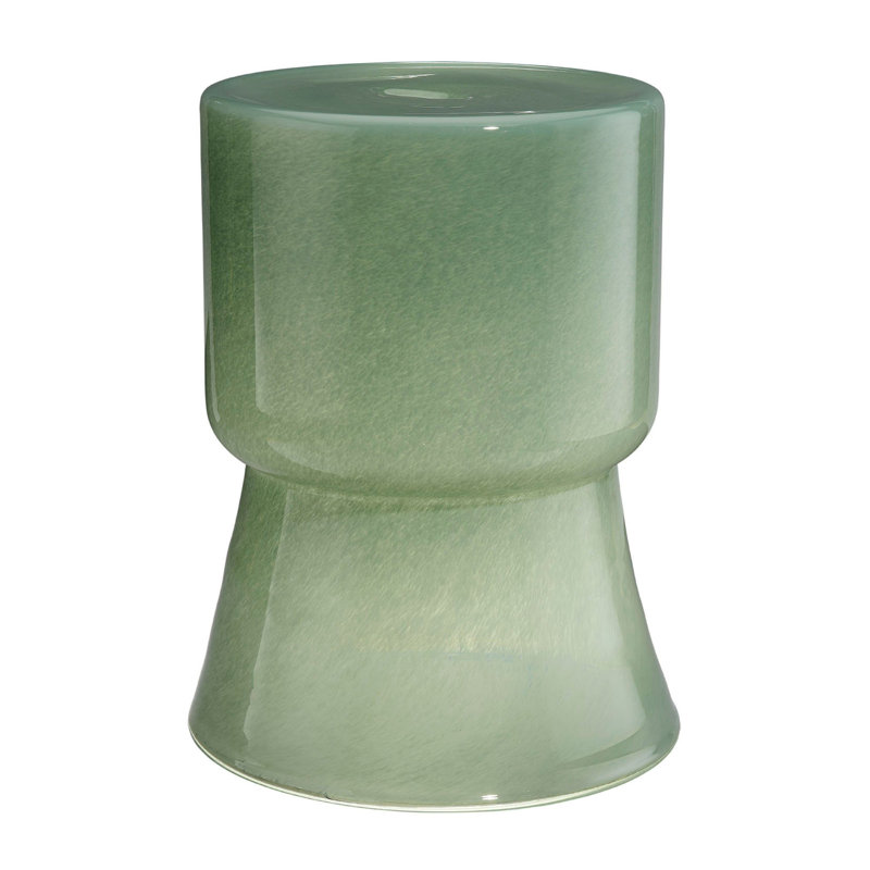 Tabouret de table de jardin Hery, sablier, verre sodo-lime bleu brillant, Vert