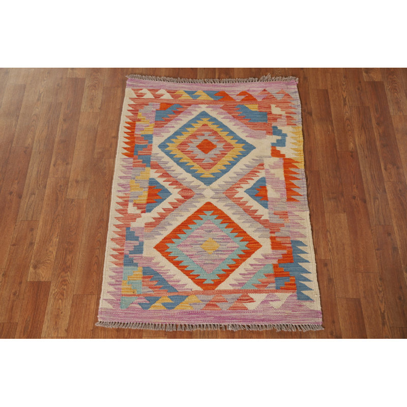 Multicolor Kilim Oriental Accent Rug 3x4