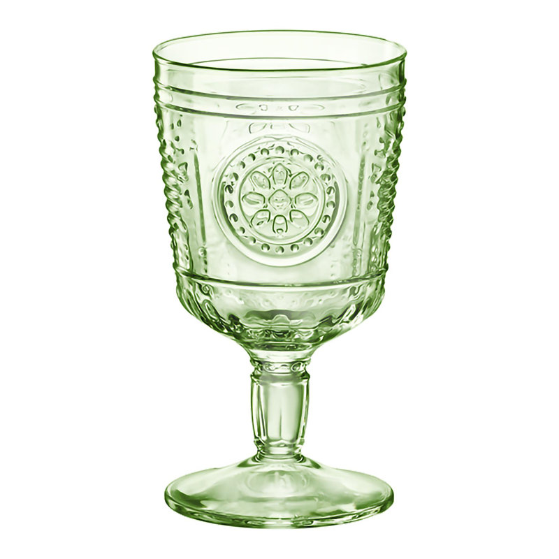 Romantic Wine Glasses, Green, 12