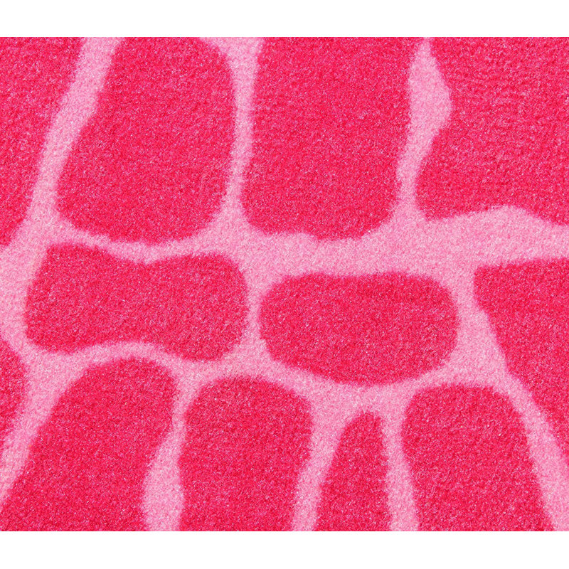 Tapis rose en tissu touffeté à la machine Bevon, Octogone 2 pi