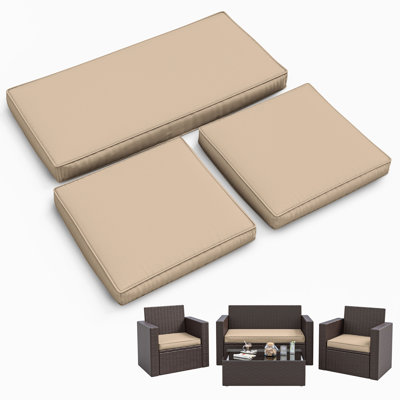 3-Piece Outdoor Seat Cushion Set