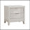 Table de chevet 1Pc avec 2 tiroirs, finition blanche antique