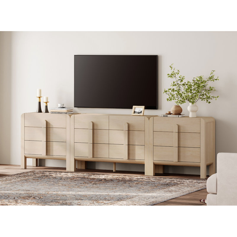 Adora Modern Dresser TV Stand For Tvs Up To 120 Inch, 3-In-1 Wood Media Console Table With 15 Drawers, Mid Century Entertainment Center With Storage For Living Room Bedroom