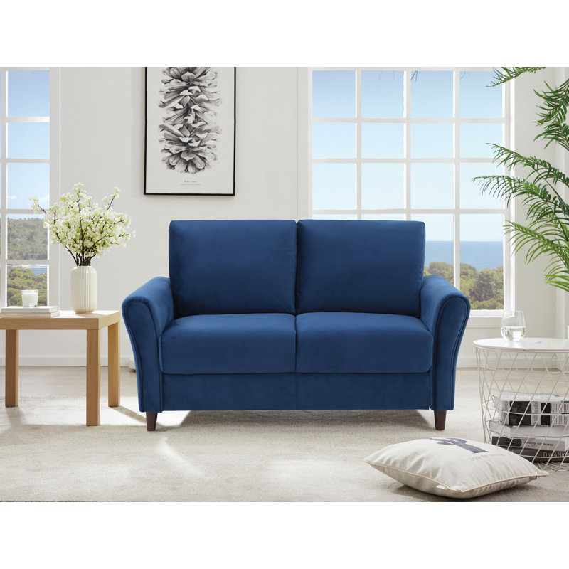 Causeuse 58,27 po, Polyester bleu foncé