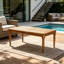 Table basse d'extérieur, finition naturelle