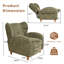 Ensemble de conversation 2 pièces à oreilles en chenille avec fauteuil inclinable-131986905