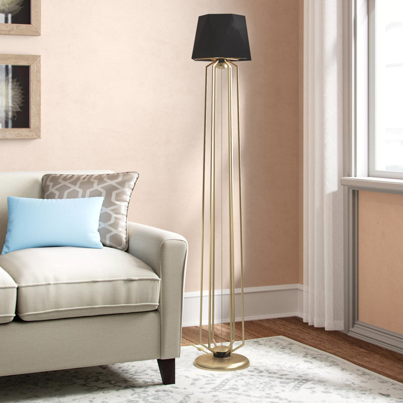 Leonardo 157cm Traditional Floor Lamp, Black