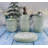 Green bathroom accessory set