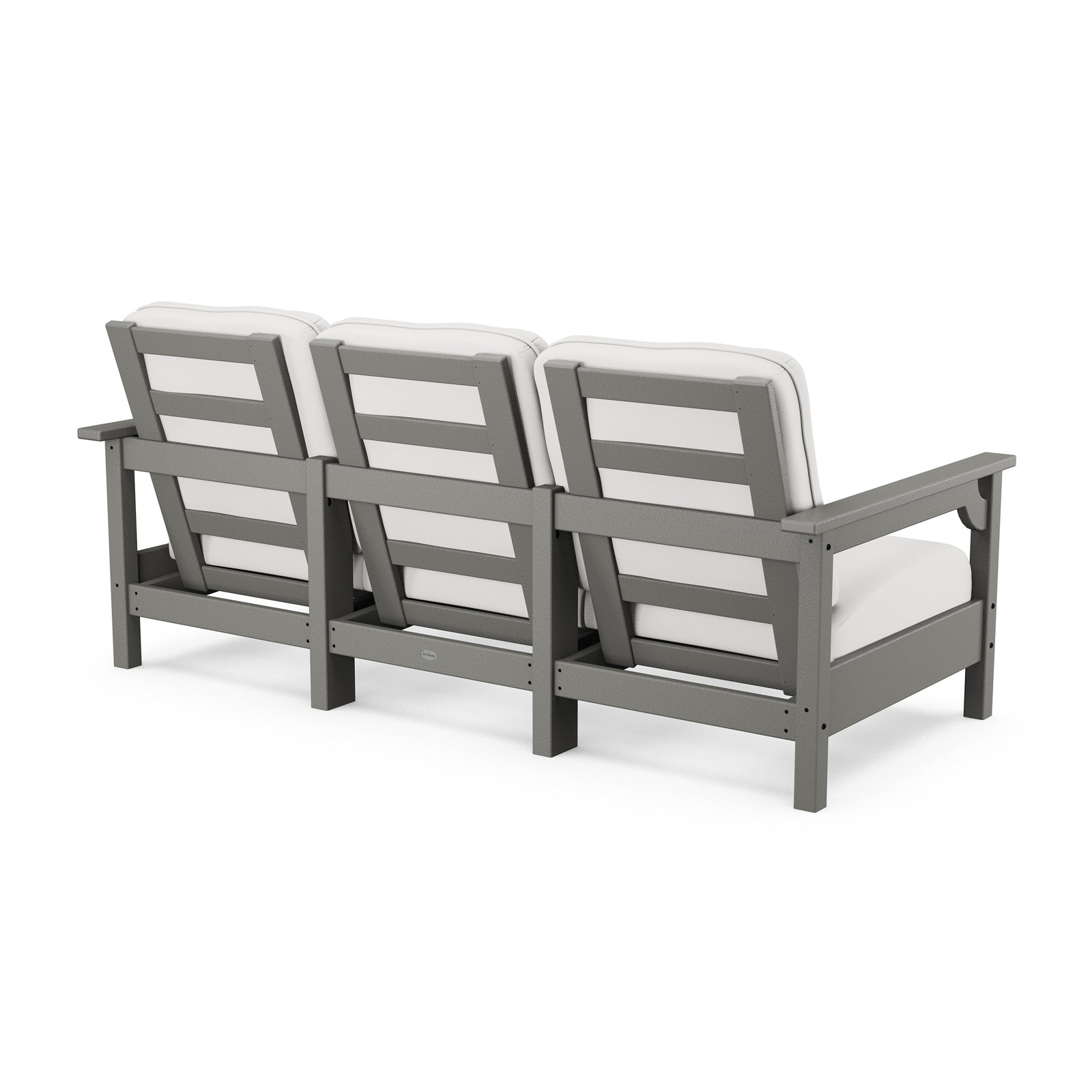 Club Sofa, Slate Gray Frame/Natural Linen Cushion