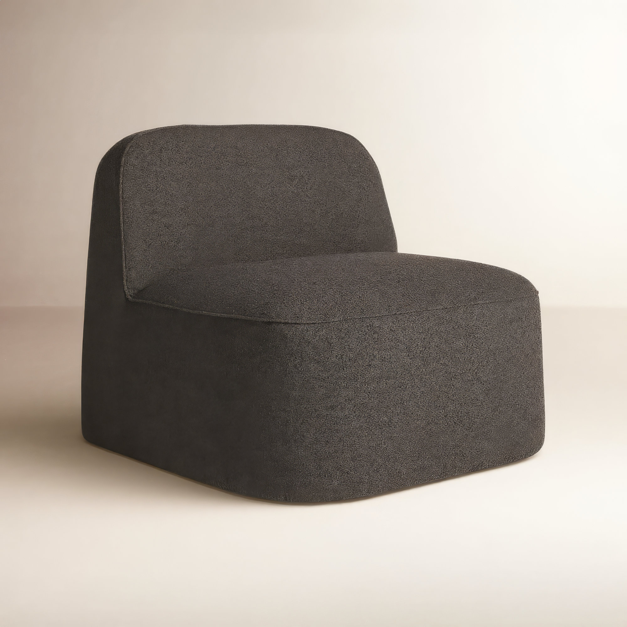 Looksee Upholstered Swivel Side Chair, Kelso Charcoal