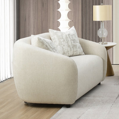 Upholstered 60.4 " Linen Loveseat