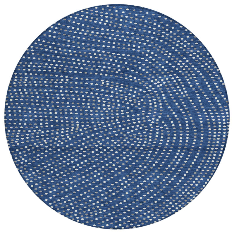 Tapis intérieur lavable à pois 8 po