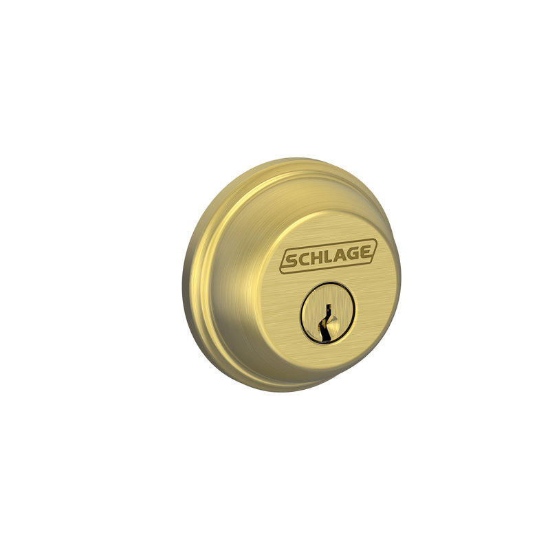 Single Cylinder Deadbolt, Satin Brass