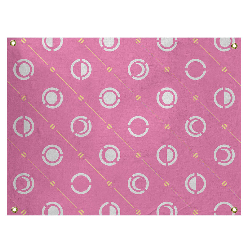 Tapisserie, H 59 po x l 80 po, Rose / blanc / jaune