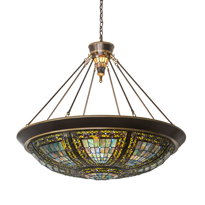 Luminaire suspendu 10 lumières Fleur-de-lis