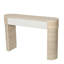 Console d'entrée avec deux grands tiroirs à poignées dissimulées, plateau de 160 cm, style épuré, idéale pour l'entrée et le salon, 63,5 cm L x 25,5 cm P x 15,2 cm H, style moderne