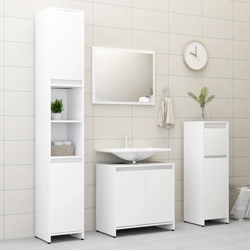 Avrohom Bathroom Cabinet, White
