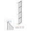 Black Grid Glass Screen with 300mm Return Panel Rectangle Shower Enclosure - 1950 x 800 mm