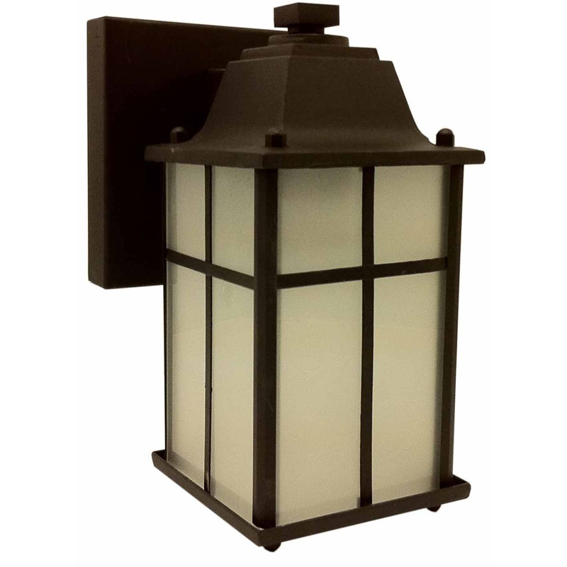 Lanterne murale d'extérieur 1 lumière Gering, Bronze huilé