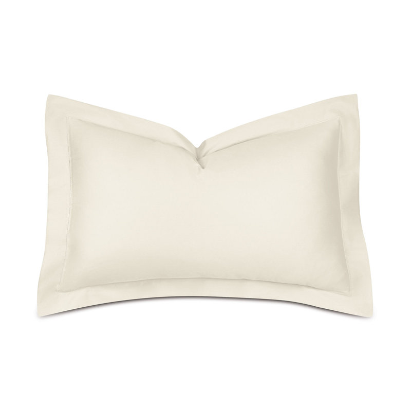 Deluca Cotton Pillow Sham, Queen, Ivory