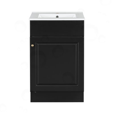 Bathroom Vanity with Sink and Adjustable Shelf