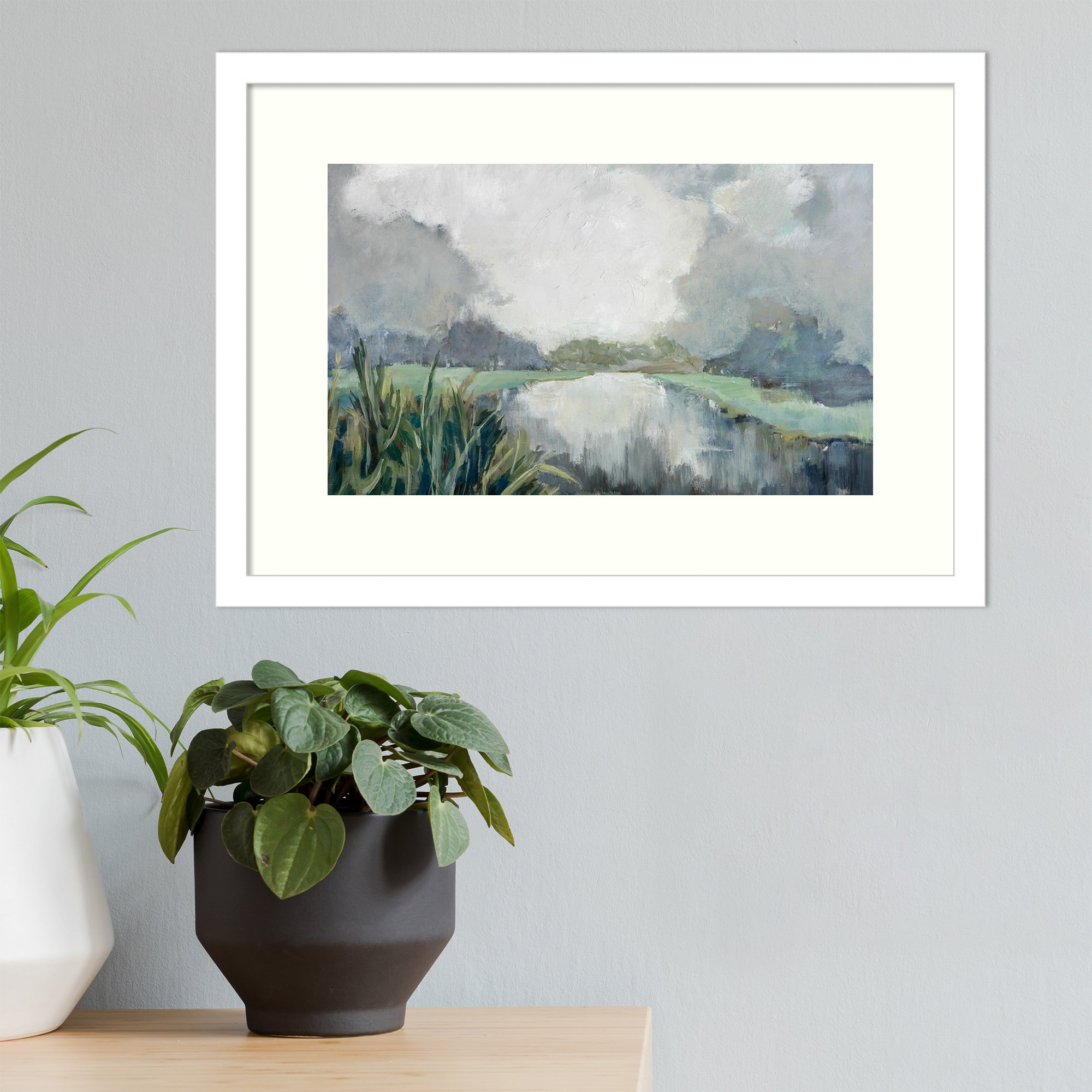 Passage by Mary Parker Buckley, 13" H x 18" W, White, Framed Print