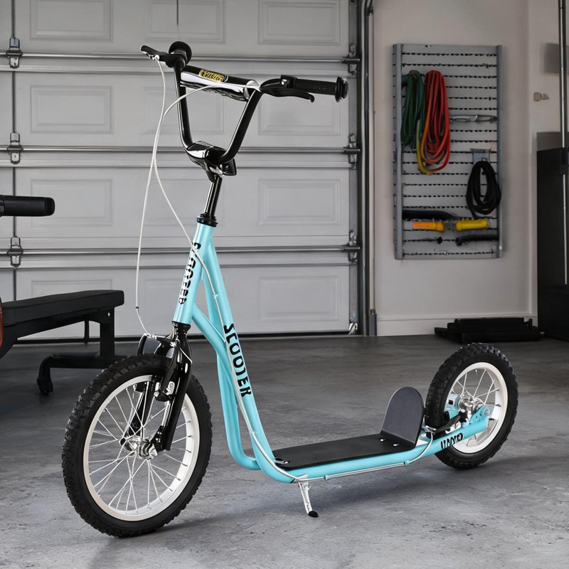 Trottinette pour enfants avec cadre en acier de 53,2 po x 22,8 po x 34,8 po, 5 ans et plus et conception réglable