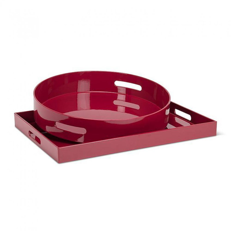 Fridegund Plastic / Acrylic Tray, Burgundy