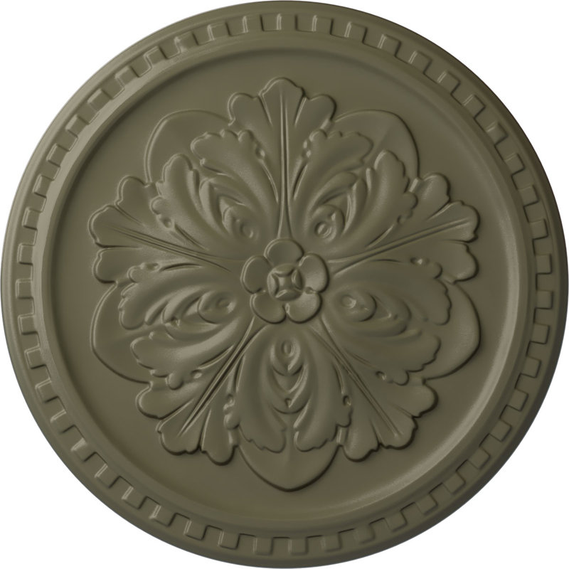 Médaillon de plafond H 16,875 po x l 16,875 po x P 0,625 po Emeryville, Pierre Spartan