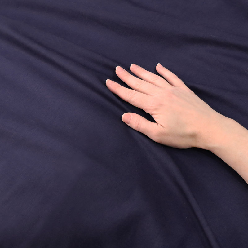 Superior Quality 300-Thread Count 100% Cotton Percale Duvet Cover Set, Full / Queen Duvet Cover + 2 Shams, Crown Blue