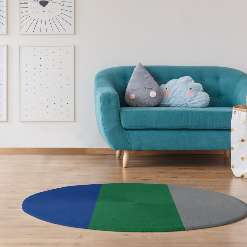 Chenille Indoor Rug, Round 5'